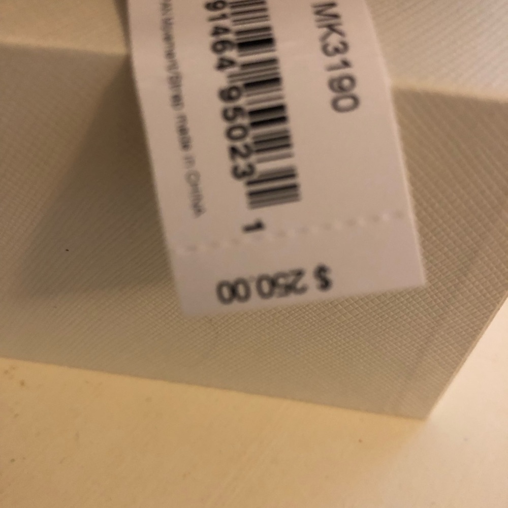 Cubic zirconia bezeled silver Michael Kors Watch. - Picture 2 of 3